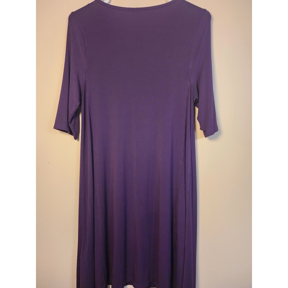 Vintage Sigrid Olsen Purple Rayon Midi Dress - 90s Whimsigoth Cottagecore Medium - Picture 3 of 8